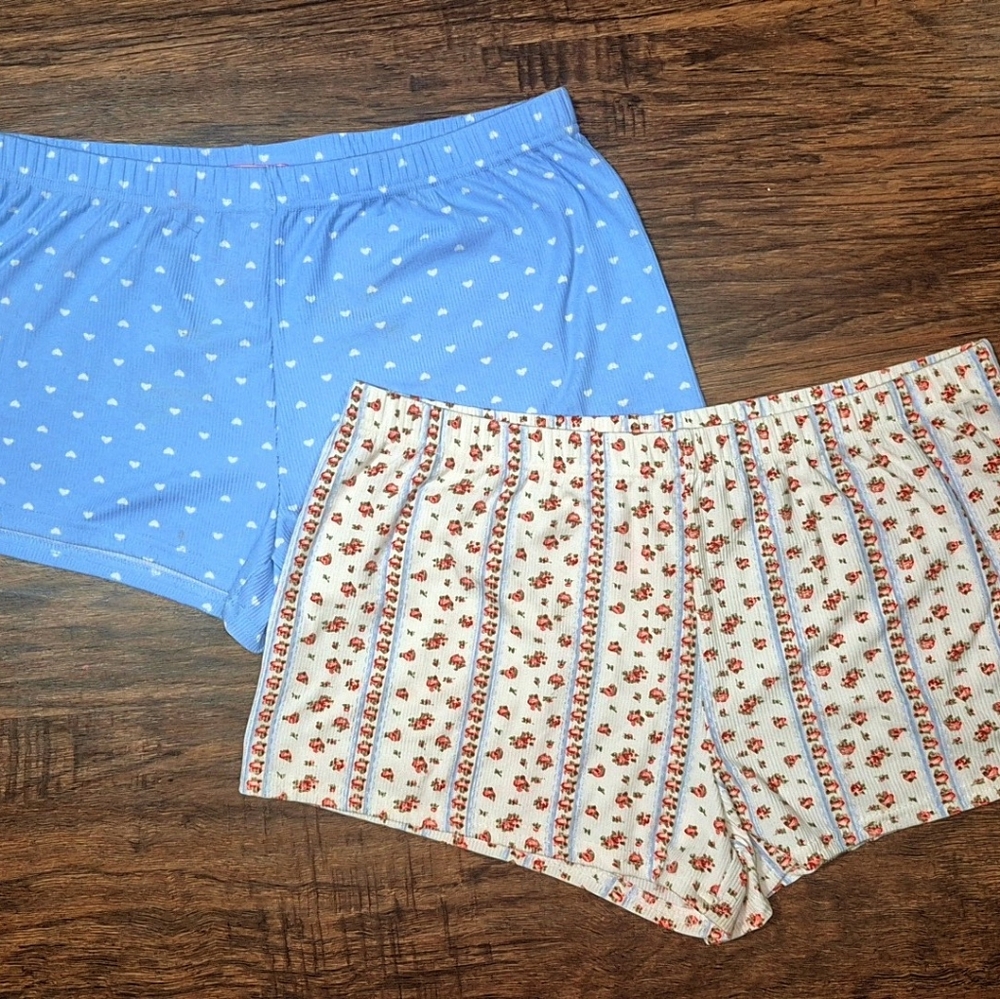 Women's Blue and Cream Patterned Panties